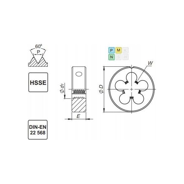 Fanar NARZYNKA M10x1,25 DIN-22568 (6g) HSSE INOX