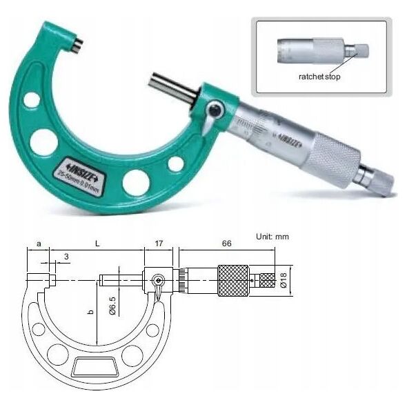 Insize MIKROMETR 75-100 STANDARD /CERT.