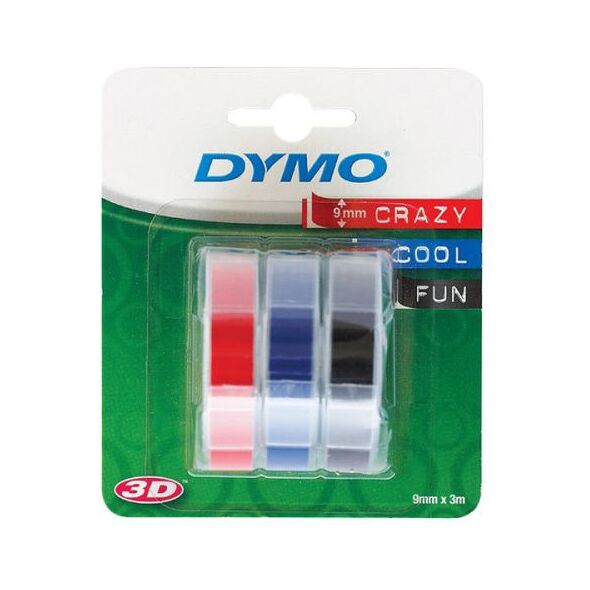 Dymo taśmy do wytłaczarek 3D czerwony/niebieski/czarny (s0847750) nadruk biały