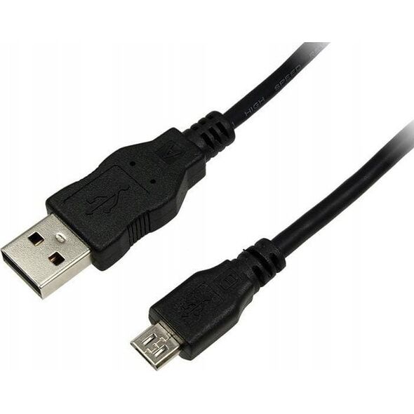 Kabel USB LogiLink USB-A - microUSB 0.6 m Czarny (CU0057)