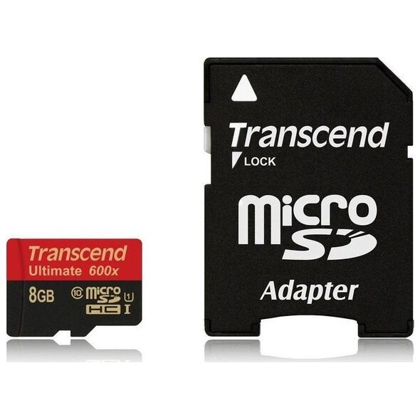 Karta Transcend Ultimate 600x MicroSDHC 8 GB Class 10  (TS8GUSDHC10U1)