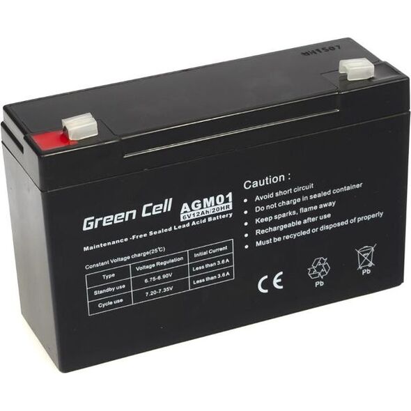 Green Cell Akumulator 6V/12Ah (AGM01)