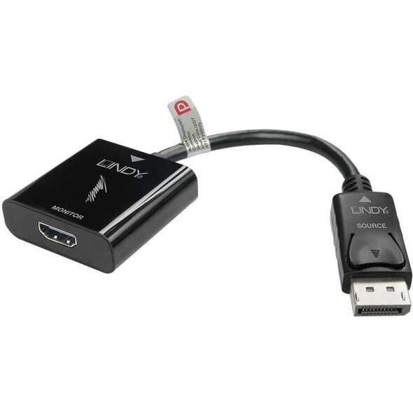 Adapter AV Lindy DisplayPort - HDMI czarny (41068)