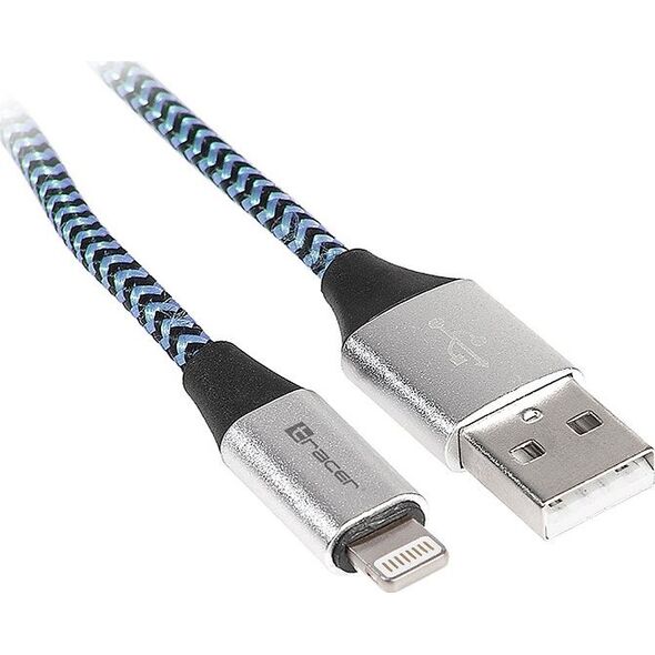 Kabel USB Tracer USB-A - Lightning 1 m Niebieski (TRAKBK46269)