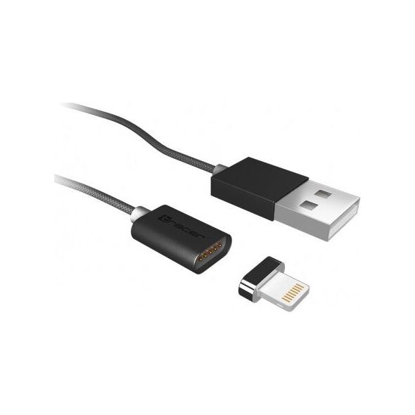 Kabel USB Tracer USB-A - Lightning 1 m Czarny (TRAKBK46274)