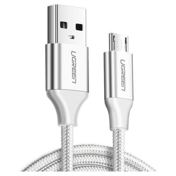 Kabel USB Ugreen USB-A - microUSB 2 m Biały (60153)