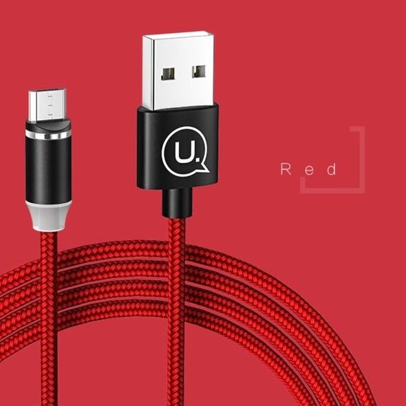 Kabel USB Usams USB-A - microUSB 1 m Czerwony (63740-uniw)