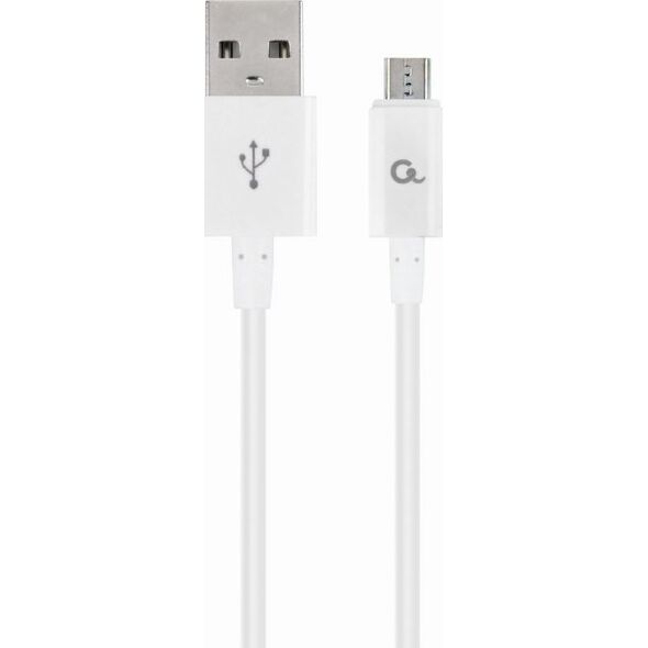 Kabel USB Gembird USB-A - microUSB 1 m Biały (CC-USB2P-AMmBM-1M-W)