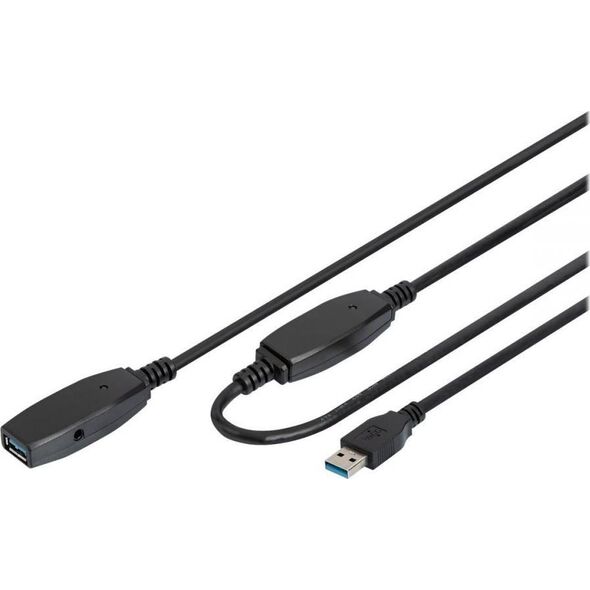 Kabel USB Digitus USB-A - USB-A 15 m Czarny (DA-73106)