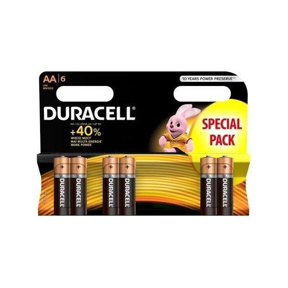 Duracell Bateria AA / R6 6 szt.