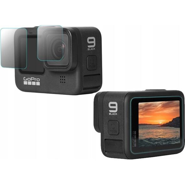 SunnyLife Osłona Szkło 3w1 Na Ekran Lcd + Obiektyw Do Gopro Hero 9 Black