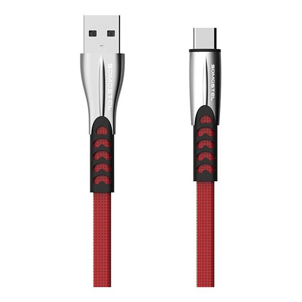 Kabel USB Somostel USB-A - USB-C 1 m Czerwony (25703)