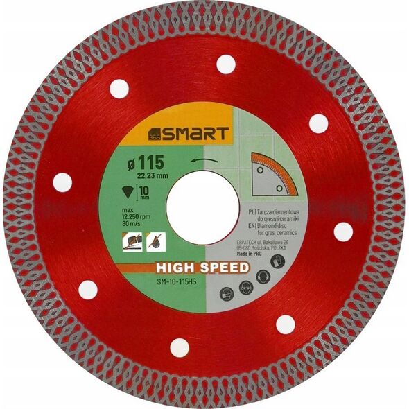 Smart tarcza diamentowa high speed 115mm SM-10-115HS