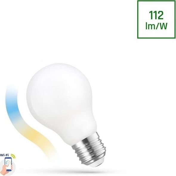 Spectrum Żarówka LED GLS 5W E-27 COG 230V CCT+DIMM MILKY Wi-Fi Spectrum SMART himp