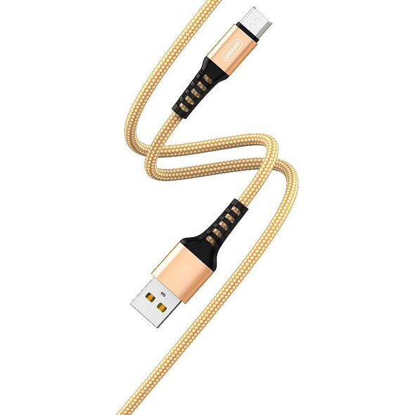 Kabel USB Denmen USB-A - microUSB 1 m Złoty (29357)