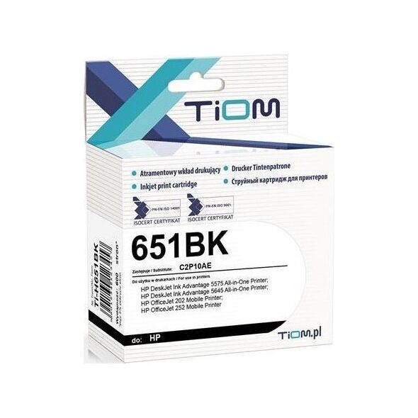 Tusz Tiom Tusz Tiom do HP 651BK | C2P10AE | 22ml | black