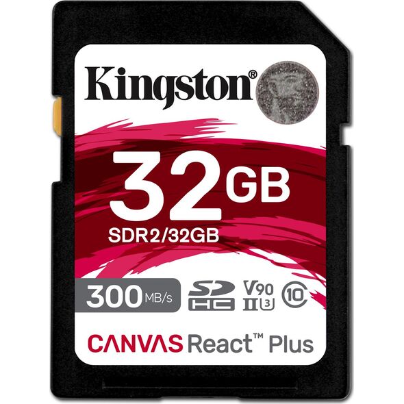 Karta Kingston Canvas React Plus SDHC 32 GB Class 10 UHS-II/U3 V90 (SDR2/32GB)