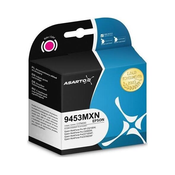 Tusz Asarto Tusz Asarto do Epson 9453MXN | C13T945340 | 66ml | magenta