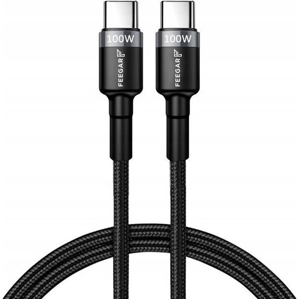 Kabel USB Feegar USB-C - USB-C 1 m Czarny (FEE-01901)