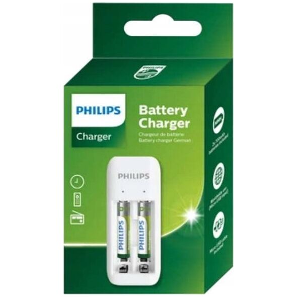 Ładowarka Philips Ładowarka do akumulatorów + 2xAA 700mAh, kabel USB