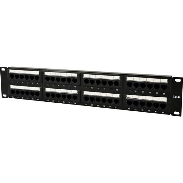 Gembird Patch panel 19" 2U 48x RJ-45 kat.6 (NPP-C648CM-001)