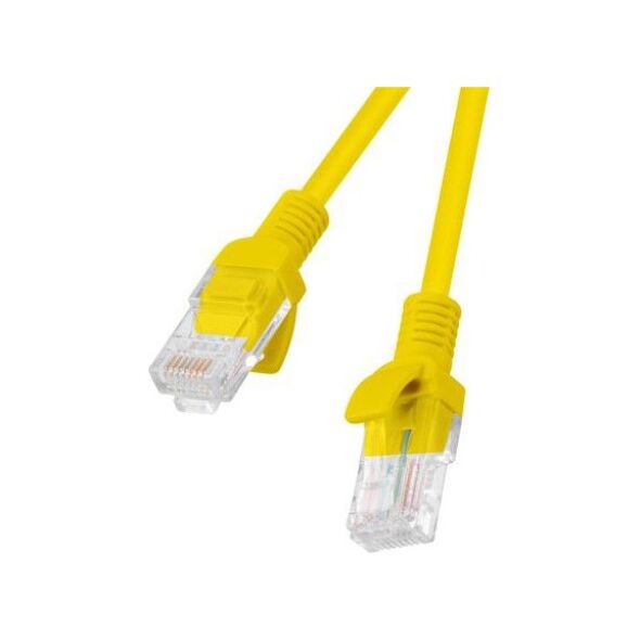 Lanberg RJ-45/RJ-45 kat.5e Żółty 1.5m (PCU5-10CC-0150-Y)