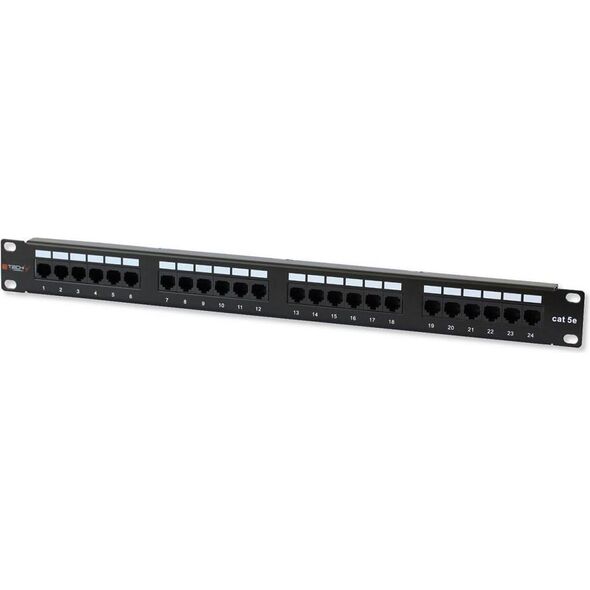 Techly Patch panel 19" 1U 24x RJ-45 Cat.5E UTP (022861)