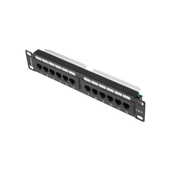 Lanberg Patch Panel 12 Port 1U 10" cat.6 czarny (PPU6-9012-B)