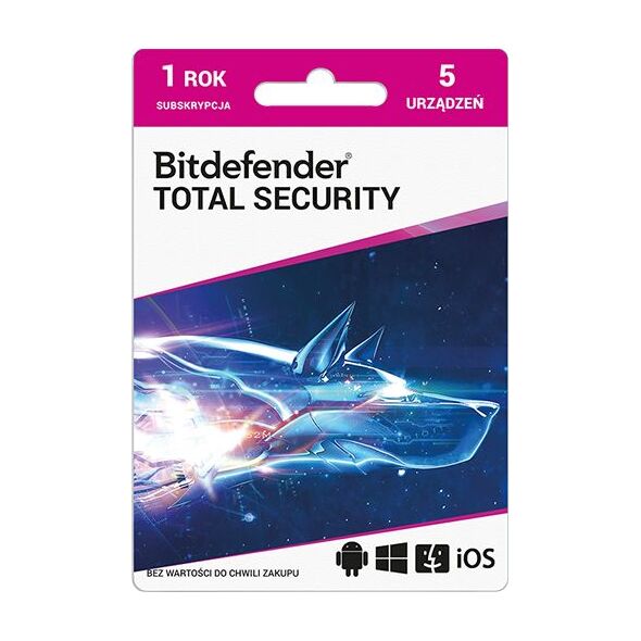 Bitdefender Total Security 5 urządzeń 12 miesięcy  (PLBITDBS03)