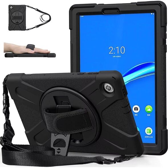 Etui na tablet Strado Etui Armor z paskiem uchwytem Strap do Lenovo Tab M10 TB-X306X/X306F (Czarne) uniwersalny