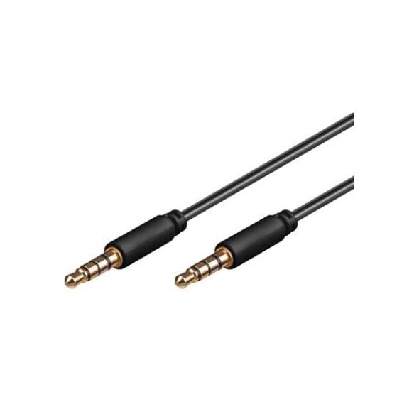 Kabel PremiumCord Jack 3.5mm - Jack 3.5mm 1m czarny (kjack4mm1)