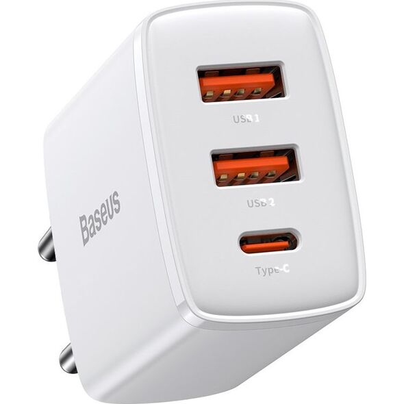 Ładowarka Baseus CCXJ-E02 2x USB-A 1x USB-C 3 A (BSU2896WHT)