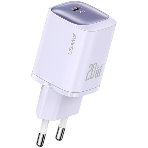 Ładowarka Usams USAMS Ład. siec. CC248 20W GaN USB-C Fast Charging HC Series fioletowy/purple CC248TC03