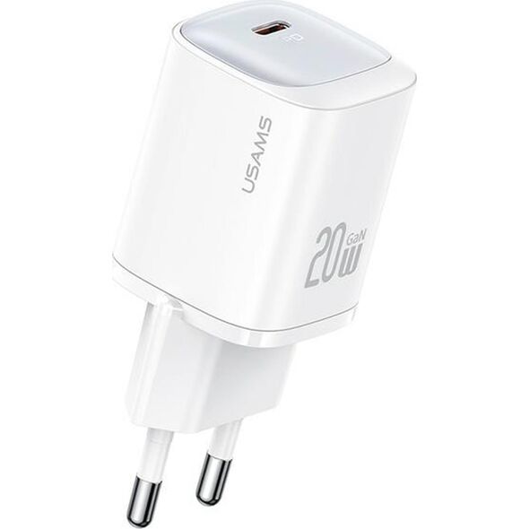 Ładowarka Usams USAMS Ład. siec. CC248 20W GaN USB-C Fast Charging HC Series biały/white CC248TC02