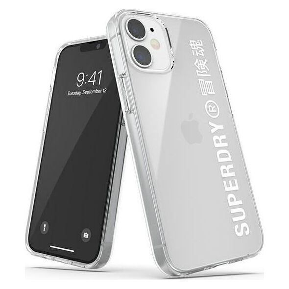 Dr Nona SuperDry Snap iPhone 12 mini Clear Case biały/white 42593