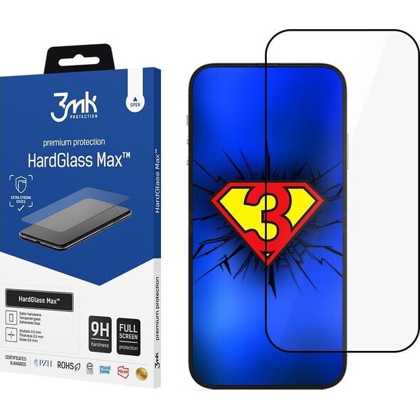 3MK Szkło hartowane 3MK HardGlass Max Apple iPhone 14 czarne