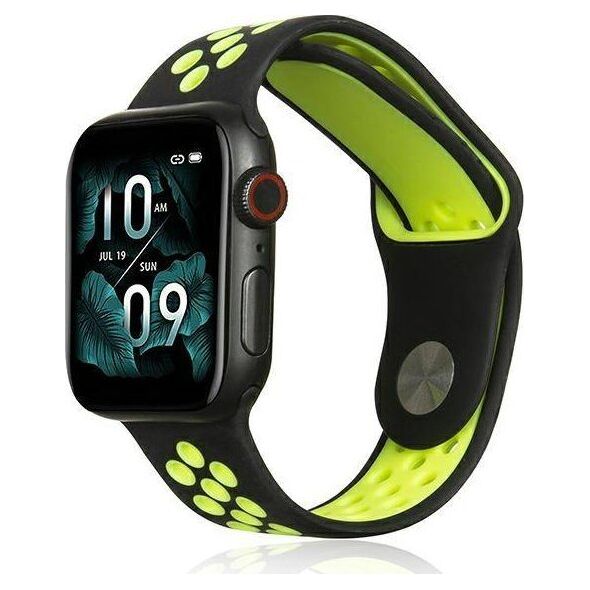 Beline Beline pasek Apple Watch Sport Silicone 38/40/41mm czarno-limonkowy black/lime