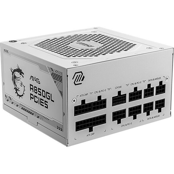 Zasilacz MSI MAG A850GL PCIE5 WHITE 850W (306-7ZP8A24-CE0)