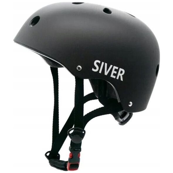 Siver City Kask ochronny na rower Motus Silver Czarny S ABS + EPS Wentylacja 50-54 cm