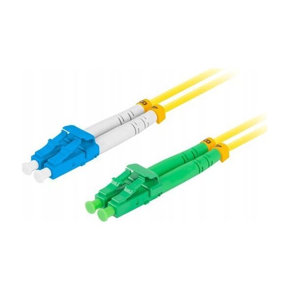 Lanberg Patchcord światłowodowy Lanberg SM LC/APC-LC/UPC DUPLEX 3.0MM LSZH G657A1 1m żółty