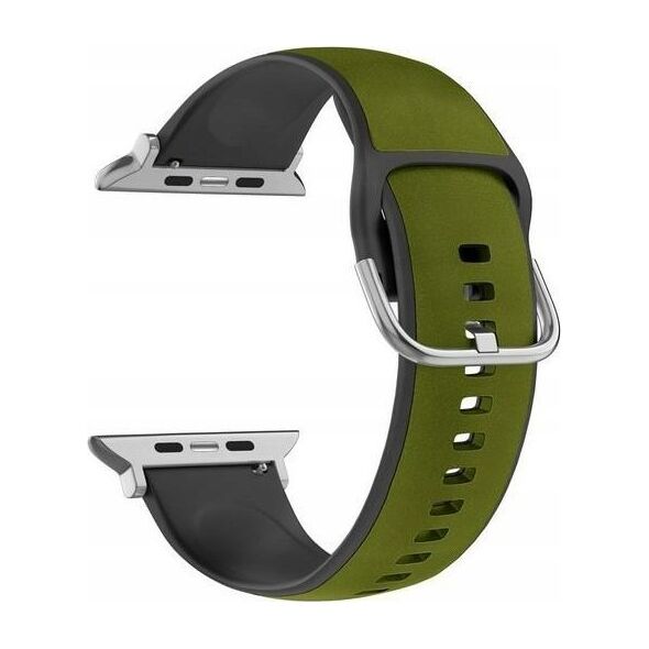 Beline Beline pasek Apple Watch Silico Leather 38/40/41mm zielono-czarny /green-black box