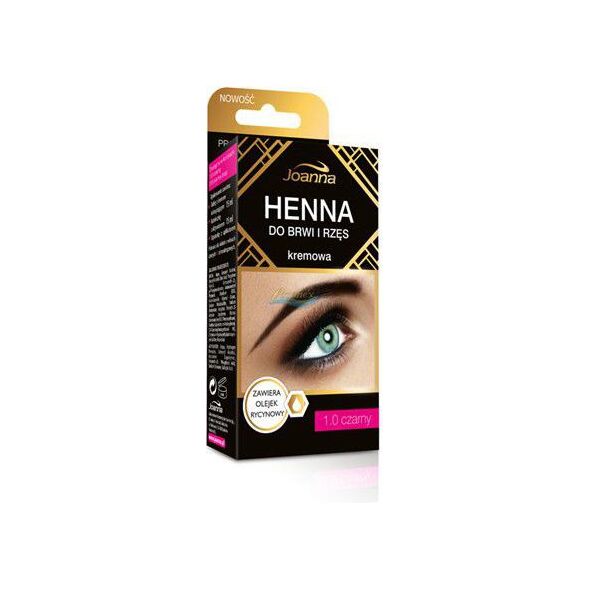 Joanna Henna do brwi i rzęs kremowa nr 1.0 czarna 15 ml