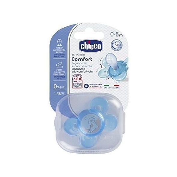 Chicco Smoczek Physio Comfort niebieski 0-6m (7491121)