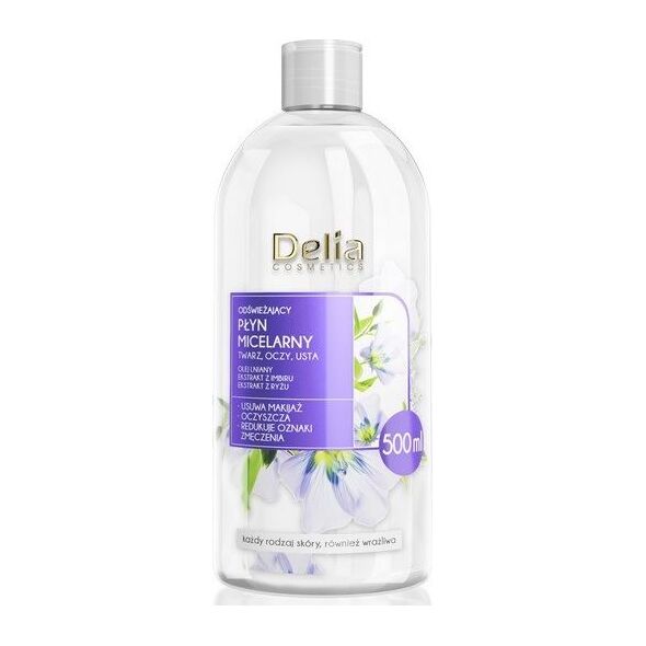 Delia Płyn Micelarny odświeżający - każdy rodzaj cery 500ml