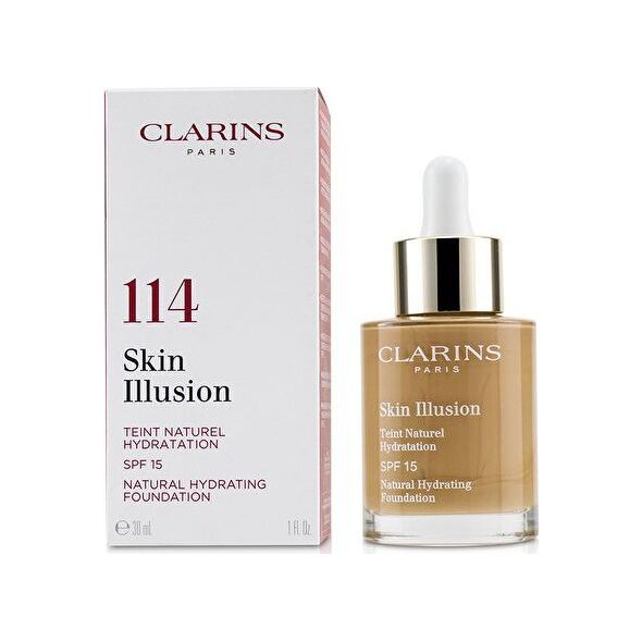 Clarins Skin Illusion Natural Hydrating Foundation SPF 15 114 Cappuccino 30ml