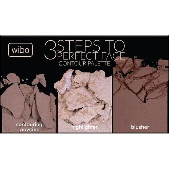 Wibo 3Steps to perfect face paleta do konturowania dark