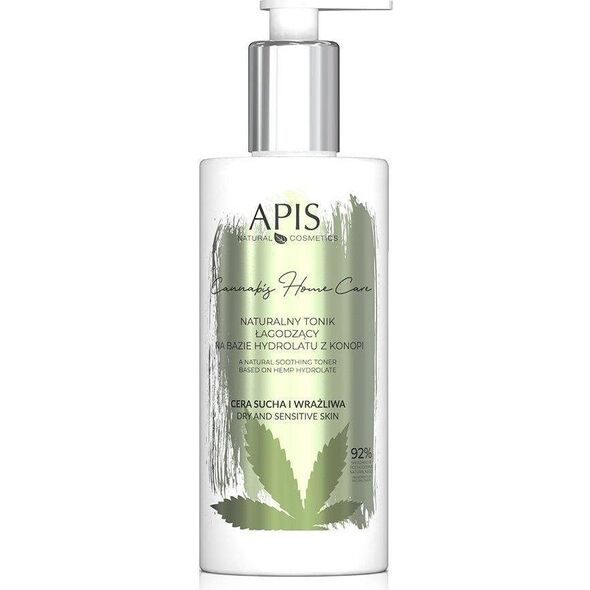 Apis Cannabis Home Care naturalny tonik łagodzący na bazie hydrolatu z konopi 300ml