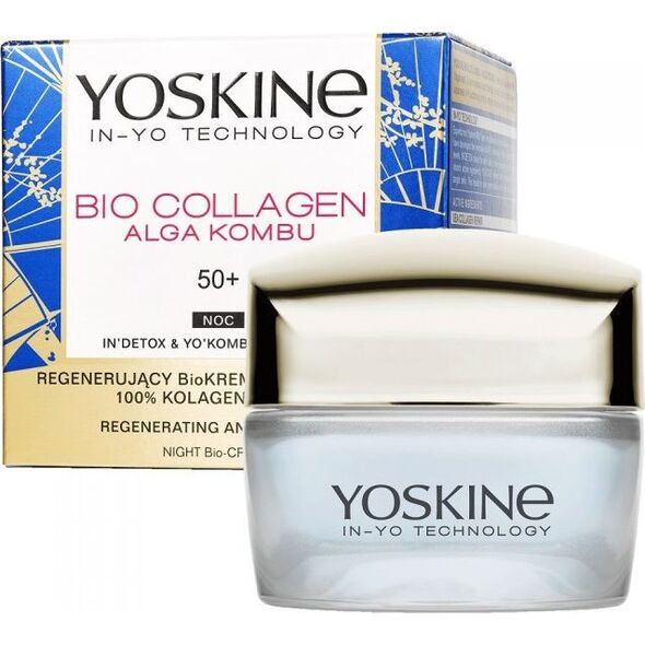 Yoskine Yoskine Bio Collagen Alga Kombu 50+ regenerujący bio-krem na zmarszczki na noc 50ml