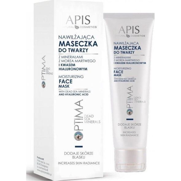 Apis Optima Moisturizing Face Mask maseczka nawilżająca do twarzy z minerałami z Morza Martwego i kwasem hialuronowym 100ml