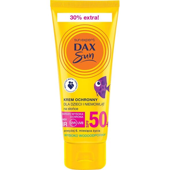 dax cosmetics Dax Sun Krem Ochronny do Opalania dla Dzieci i Niemowląt SPF 50+ 75 ml